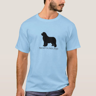 T-shirt Silhouette de chien de Terre-Neuve