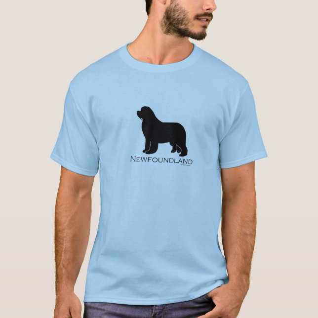 T-shirt Silhouette de chien de Terre-Neuve (Devant)