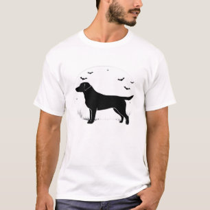 T-shirt Silhouette de chien Labrador Retriever Halloween M