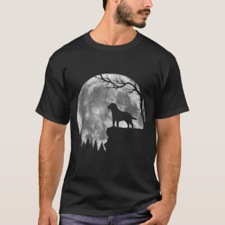 T-shirt Silhouette de chien Labrador Retriever Lune Hallow