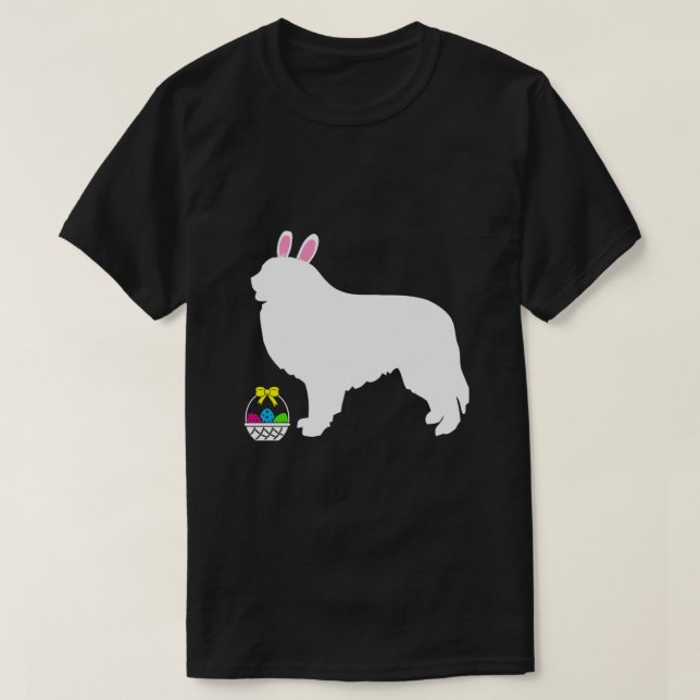 T-shirt Silhouette de chien lapin de Pâques des grandes Py (Design devant)