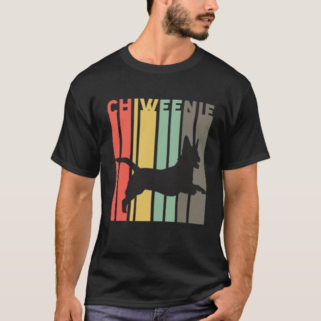T-shirt Silhouette de Chiweenie - cadeau mignon de chien (Devant)