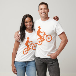 T-shirt Silhouette de cycliste sur montagne