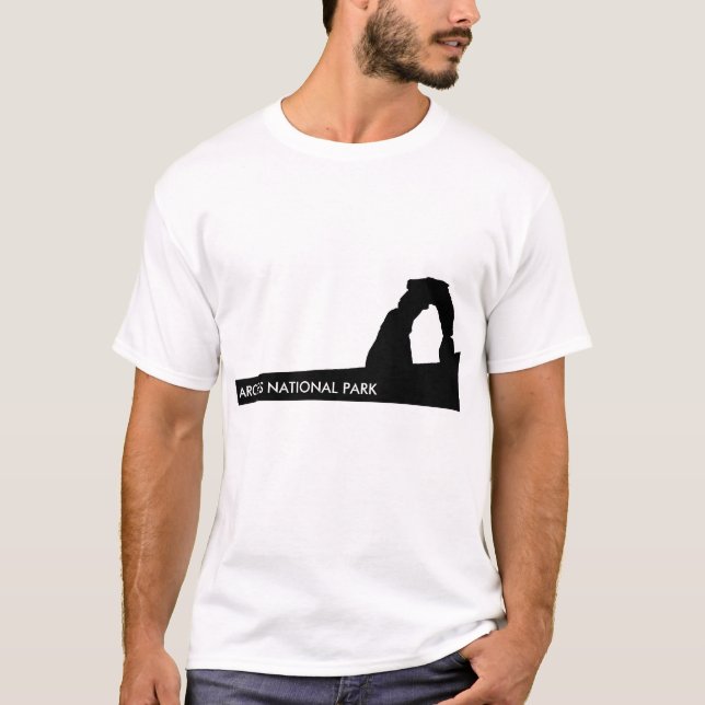 T-Shirt Silhouette de Delicate Arch (Devant)