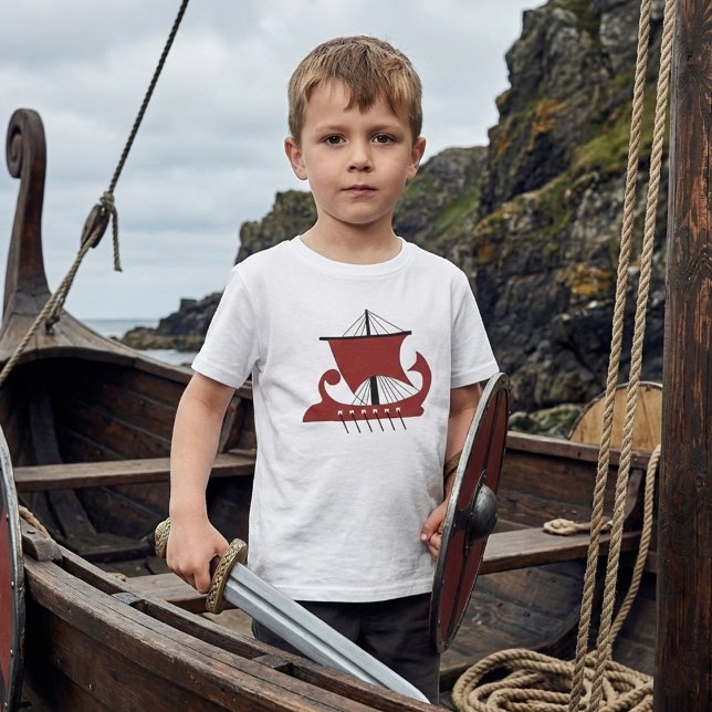 T-shirt Silhouette de Drakkar de Longship Viking  (Créateur téléchargé)