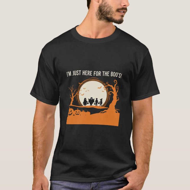 T-shirt Silhouette de fantôme Halloween Boo (Devant)