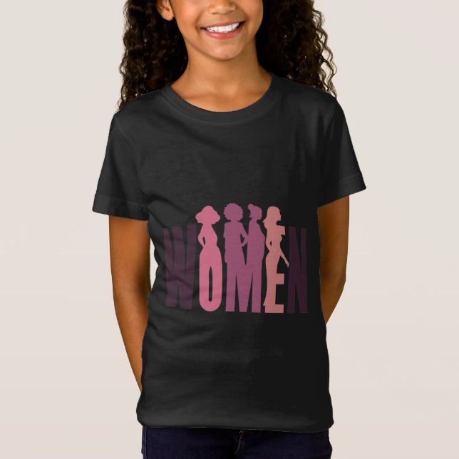 T-Shirt Silhouette de Femmes Fortes (Devant)