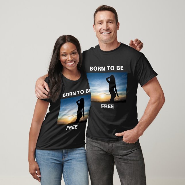 T-SHIRT SILHOUETTE DE FILLE AU SOLEIL (Unisexe)