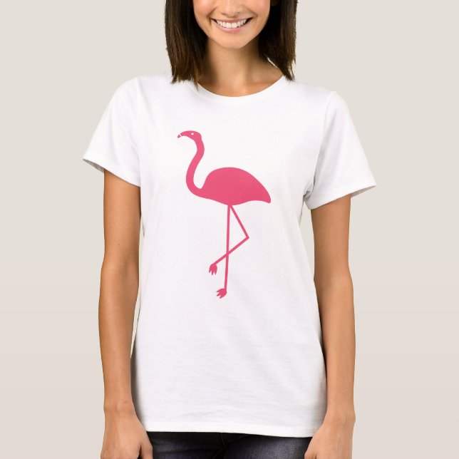 T-shirt Silhouette de flamant rose (Devant)