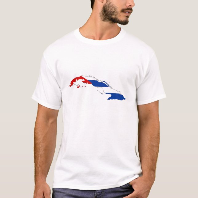 T-shirt silhouette de forme de carte de drapeau de pays du (Devant)