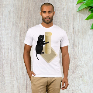 T-shirt Silhouette de Grattoir pour Chat Noir