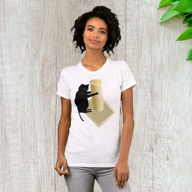 T-shirt Silhouette de Grattoir pour Chat Noir (Créateur téléchargé)