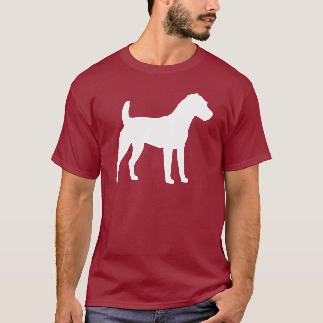 T-shirt Silhouette de Jack Russell Terrier (Devant)