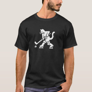 T-shirt Silhouette de joueur de hockey sur glace de chat M