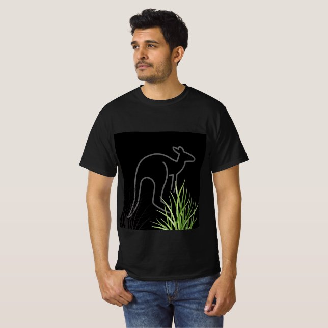 T-shirt Silhouette de Kangaroo (Devant entier)