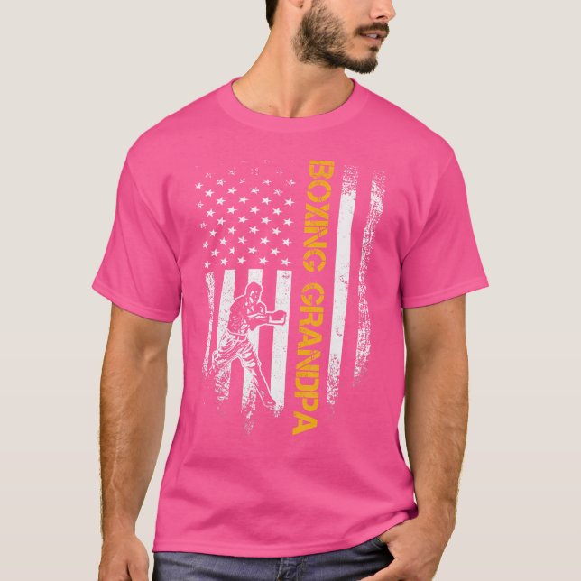 T-shirt Silhouette de la boîte à drapeau américain de gran (Devant)