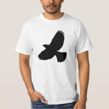 Silhouette de la Corneille Volante et de la Queue