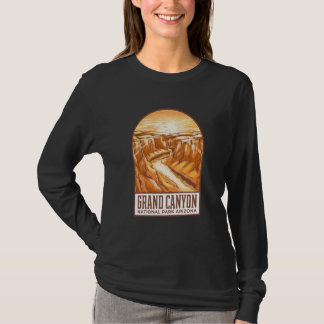 T-shirt Silhouette de la ligne d'horizon du Grand Canyon N