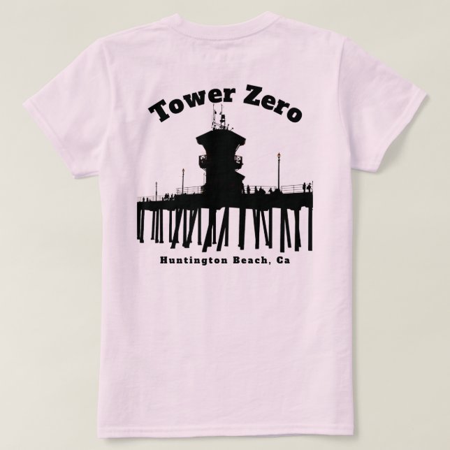T-shirt Silhouette de la tour zéro (femmes)  (Design dos)