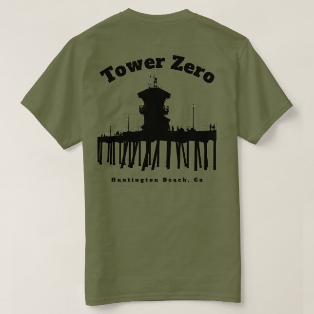T-shirt Silhouette de la tour zéro (Hommes)  (Design dos)