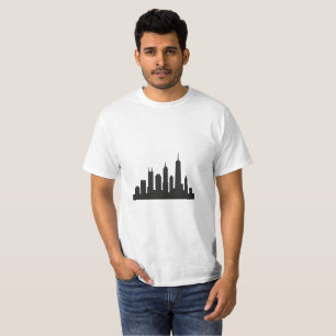 T-shirt Silhouette de la ville minimaliste – Urbain modern
