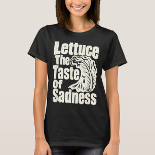 T-shirt Silhouette de laitue végane humour à base de plant