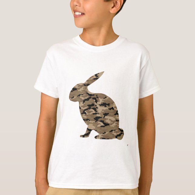T-shirt Silhouette de lapin Camouflage (Devant)