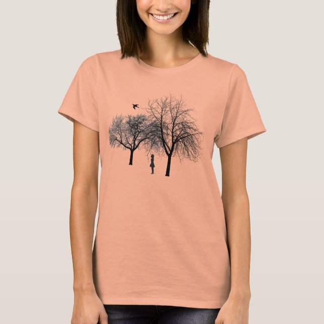 T-shirt Silhouette de l'arbre (Devant)