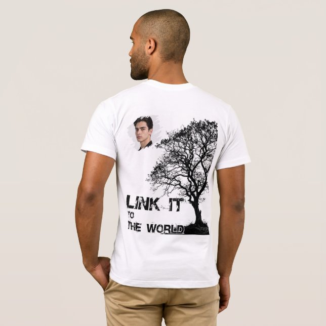 T-shirt silhouette de l'arbre esthétique  (Dos entier)