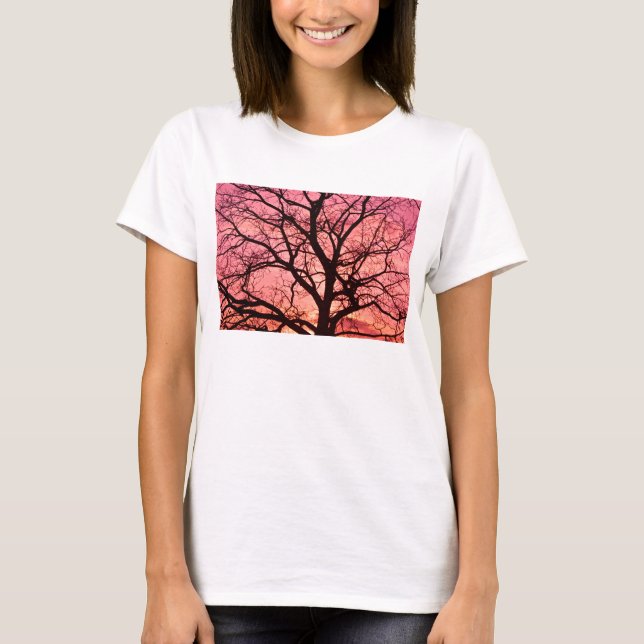 T-shirt Silhouette de l'Arbre Soudé du soir (Devant)
