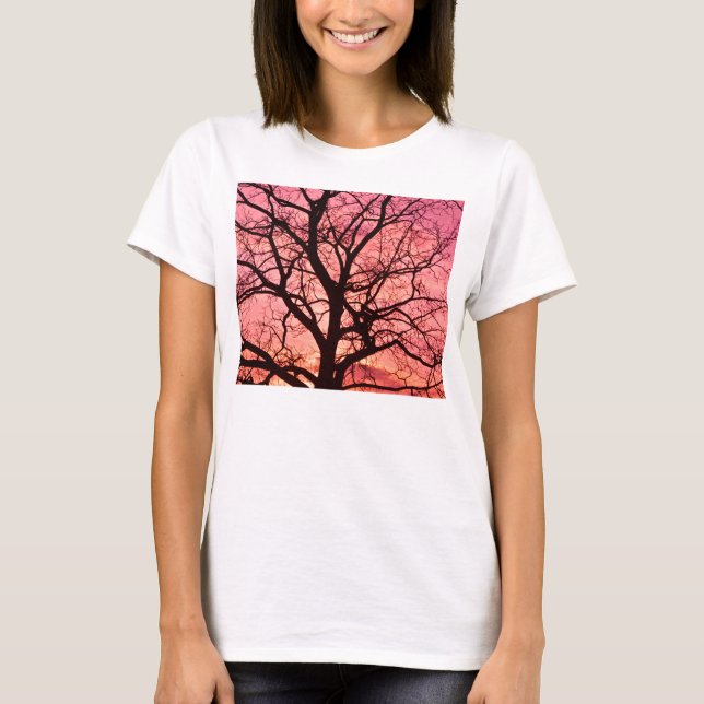 T-shirt Silhouette de l'Arbre Soudé du soir (Devant)