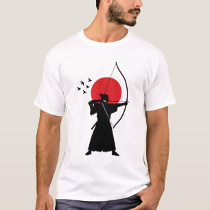 T-shirt Silhouette de l'archer samouraï japonais tradition