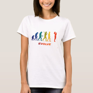T-shirt Silhouette de l'évolution de la mère femme avec bé