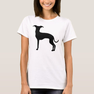 T-shirt Silhouette de lévrier italien noir (ou de votre co