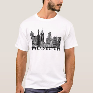 T-shirt Silhouette de l'horizon de Philadelphie 