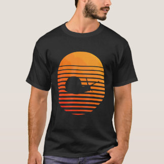 T-shirt Silhouette de l'ombre d'un escargot devant un sole