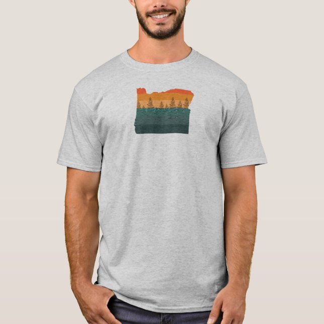 T-shirt Silhouette de l'Oregon (Devant)
