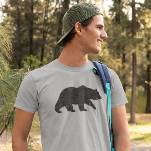T-shirt Silhouette de l'ours grizzli   Animal sauvage   Fa