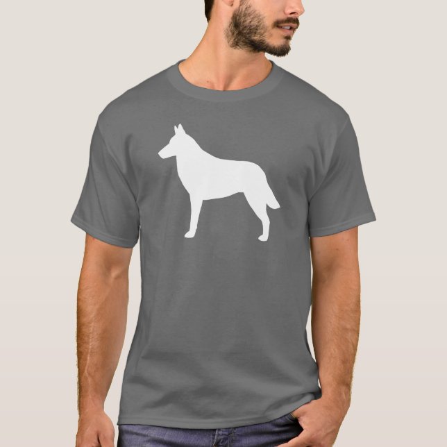 T-shirt Silhouette de Malinois de Belge (Devant)