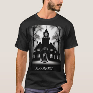 T-shirt Silhouette de manoir gothique inquiétant