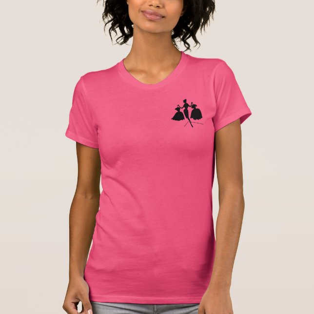 T-shirt Silhouette de mode vintage (Devant)