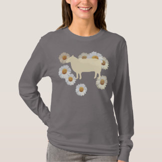 T-shirt Silhouette de mouton cosy et longues manches aux m