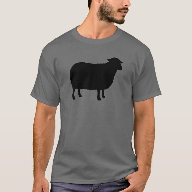 T-shirt Silhouette de mouton noir (Devant)