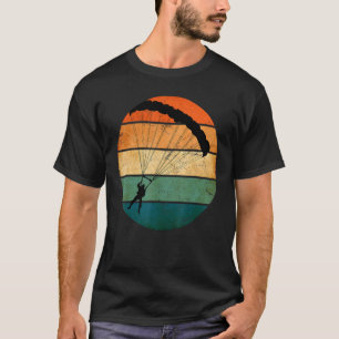 T-shirt Silhouette de parachutiste en parachute