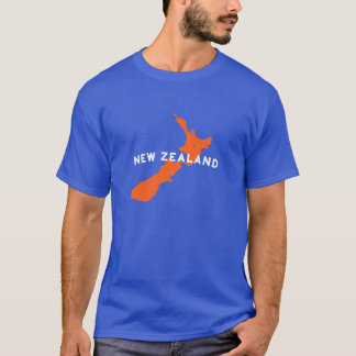 T-shirt Silhouette de pays de la Nouvelle Zélande