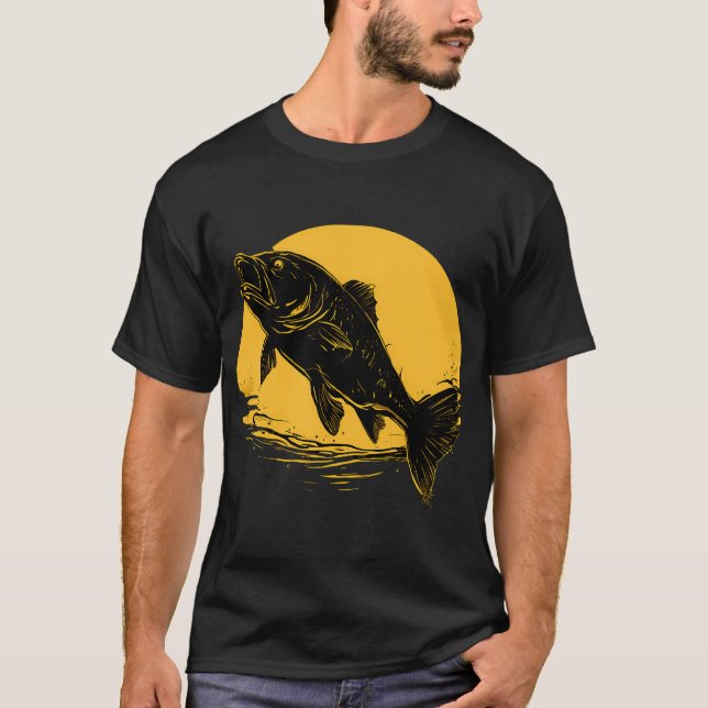 T-shirt silhouette de poisson (Devant)