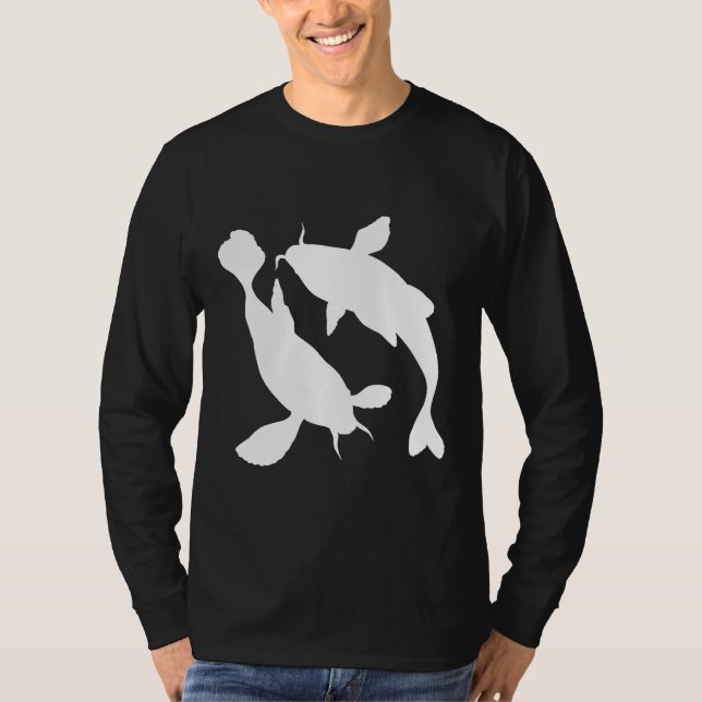 T-shirt Silhouette de poisson de Koi (Devant)