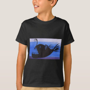 T-shirt Silhouette de poissons de pêcheur à  la ligne