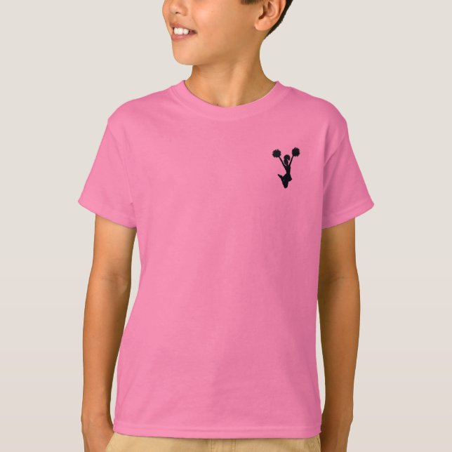 T-shirt Silhouette de pom-pom girl (Devant)