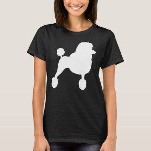 T-shirt Silhouette De Poodle Standard Avec Coupe De Cheveu